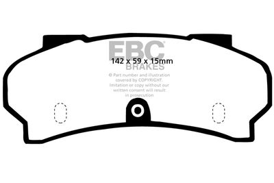 Комплект тормозных колодок, дисковый тормоз EBC Brakes DP252 для PEUGEOT J9