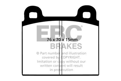 Комплект тормозных колодок, дисковый тормоз EBC Brakes DP2103 для FERRARI 208/308