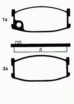 Sada brzdových destiček, kotoučová brzda MINTEX MDB1157