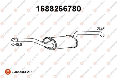 Глушитель выхлопных газов конечный EUROREPAR 1688266780 для FORD C-MAX