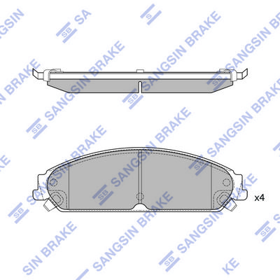 комплект спирачно феродо, дискови спирачки Hi-Q SP2258