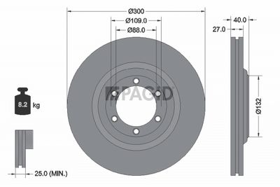 Tarcza hamulcowa PAGID 55824NC