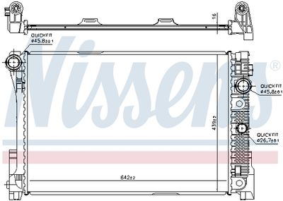 Radiator, engine cooling 67164