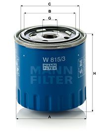 Масляный фильтр MANN-FILTER W 815/3 для CITROËN LNA
