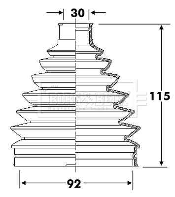 Bellow, drive shaft Borg & Beck BCB6315