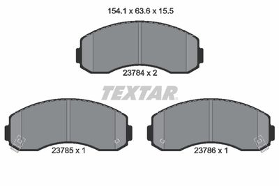 Комплект тормозных колодок, дисковый тормоз TEXTAR 2378401 для KIA BESTA