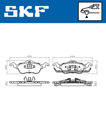 Brake Pad Set, disc brake VKBP 80260