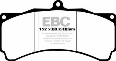 Комплект тормозных колодок, дисковый тормоз EBC Brakes DP4012R для SPYKER C8