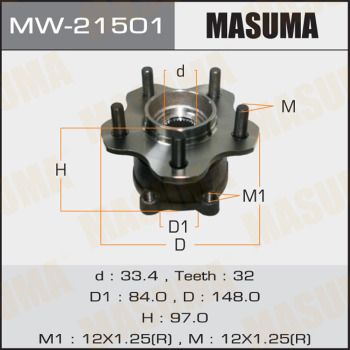 MASUMA MW-21501 Подшипник ступицы  для INFINITI  (Инфинити Еx)