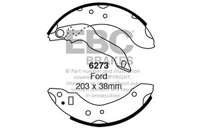 Комплект тормозных колодок EBC Brakes 6273 для FORD ORION