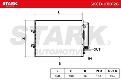 кондензатор, климатизация STARK SKCD-0110126