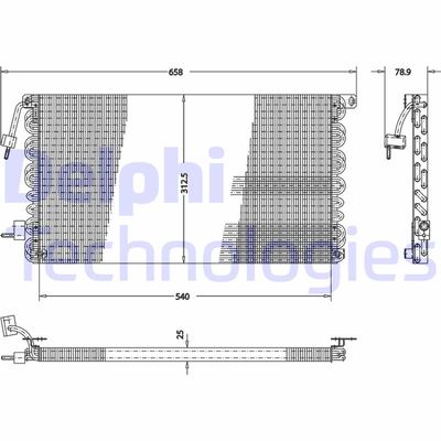 DELPHI TSP0225173 Радиатор кондиционера  для PEUGEOT 106 (Пежо 106)