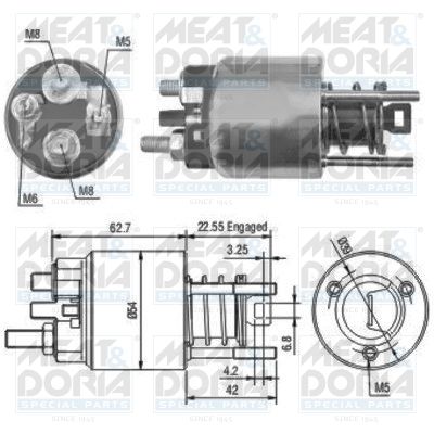 Тяговое реле, стартер MEAT & DORIA 46080