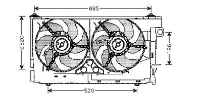 VENTILATOR RADIATOR AVA QUALITY COOLING CN7516