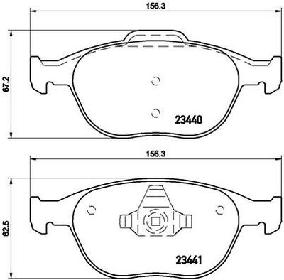 Комплект тормозных колодок, дисковый тормоз BREMBO P 24 071 для FORD FIESTA