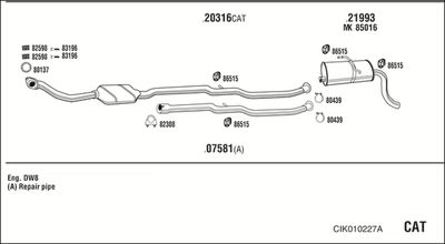 Układ wydechowy WALKER CIK010227A