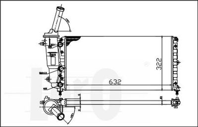 Радиатор, охлаждение двигателя ABAKUS 016-017-0052 для FIAT PUNTO