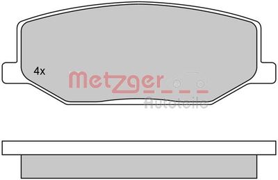 Комплект тормозных колодок, дисковый тормоз METZGER 1170259 для SUZUKI SAMURAI