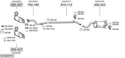 Układ wydechowy BOSAL SYS05791