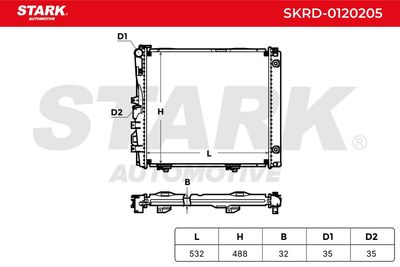 радиатор, охлаждане на двигателя STARK SKRD-0120205