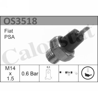 Датчик давления масла CALORSTAT by Vernet OS3518 для FIAT 124