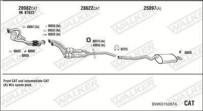Изпускателна система WALKER BWK015267A