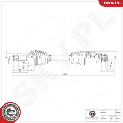 Drivaxel ESEN SKV 40SKV487