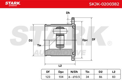 каре комплект, полуоска STARK SKJK-0200382