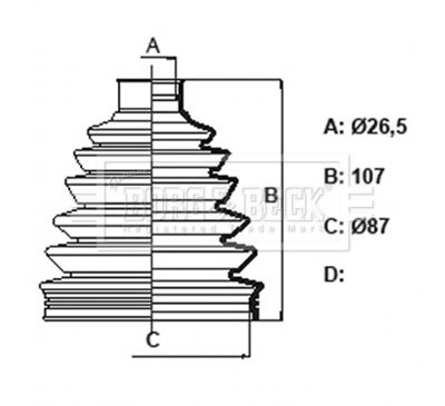 Bellow, drive shaft Borg & Beck BCB6170