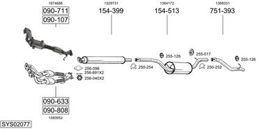 SISTEM DE ESAPAMENT BOSAL SYS02077