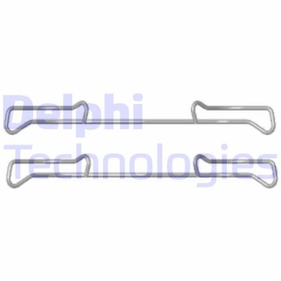 Комплектующие, колодки дискового тормоза DELPHI LX0436 для PEUGEOT 207