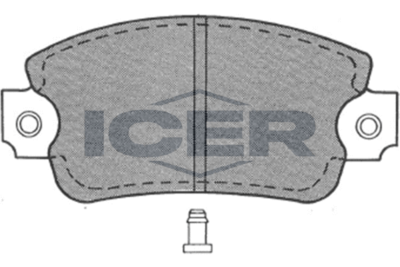 Комплект тормозных колодок, дисковый тормоз ICER 180238 для LANCIA TREVI
