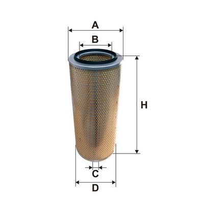 Luchtfilter (patroon) past: VOLVO F10, F12 TD100B-TD123ES 08.77-12.94