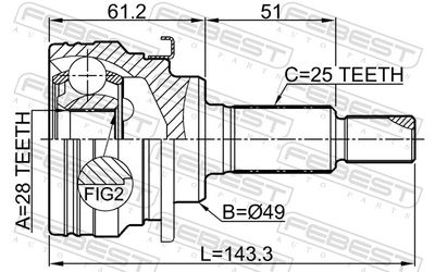 Joint Kit, drive shaft 0710-AZG413