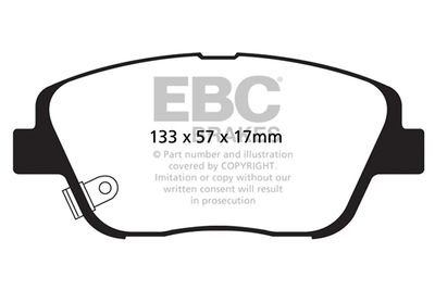комплект спирачно феродо, дискови спирачки EBC Brakes DP21864