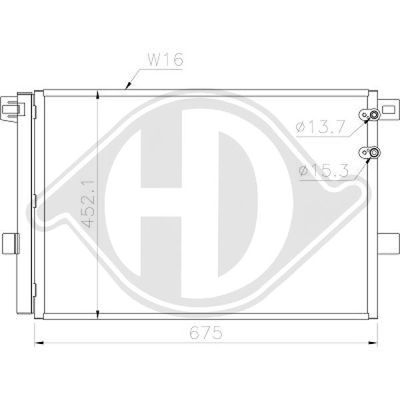 Конденсатор, кондиционер DIEDERICHS DCC1973 для VW AMAROK
