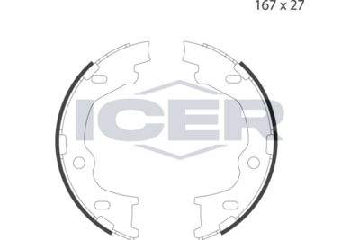 комплект спирачна челюст, ръчна спирачка ICER 79PB4050 C