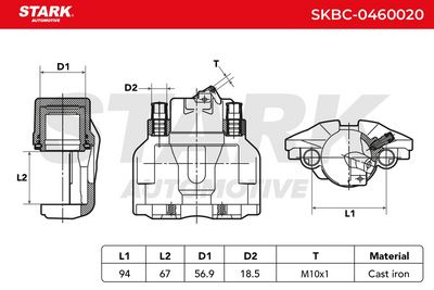 спирачен апарат STARK SKBC-0460020