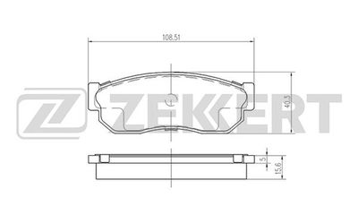 Комплект тормозных колодок, дисковый тормоз ZEKKERT BS-2156 для SUBARU LIBERO