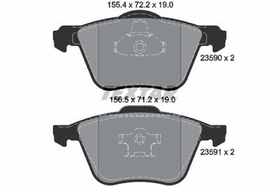 Bremsbelagsatz, Scheibenbremse TEXTAR 2359001