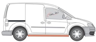 Dorpel aan autozijde Rechts ((EN) galvanised) past: VW CADDY III 4D 03.04-05.15