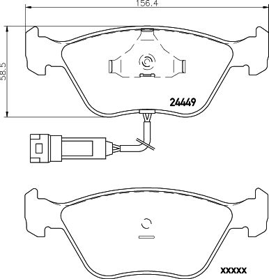 Комплект тормозных колодок, дисковый тормоз MINTEX MDB1637 для FORD USA CONTOUR