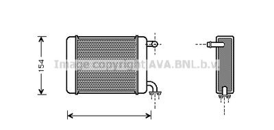 Теплообменник, отопление салона PRASCO DN6072 для NISSAN BLUEBIRD