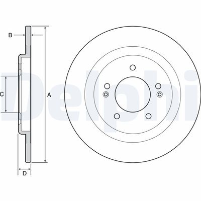 DELPHI Bremsscheibe (BG4563C)