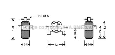 AVA QUALITY COOLING CRD058 Осушитель кондиционера  для CHRYSLER (Крайслер)