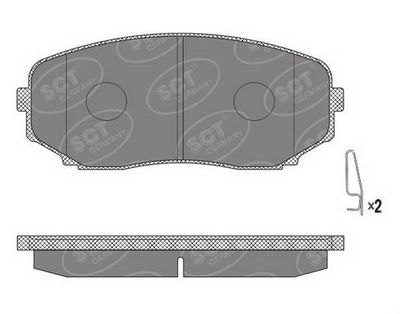 Комплект тормозных колодок, дисковый тормоз SCT - MANNOL SP 641 PR для MAZDA CX-9