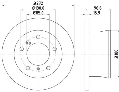 Тормозной диск HELLA 8DD 355 111-901 для MERCEDES-BENZ G-CLASS
