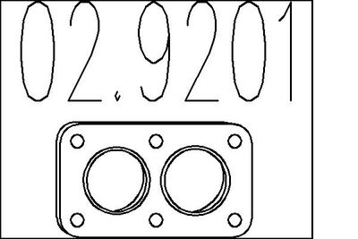 Прокладка, труба выхлопного газа MTS 02.9201 для OPEL OMEGA