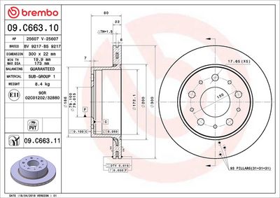 DISC FRANA BREMBO 09C66311 1