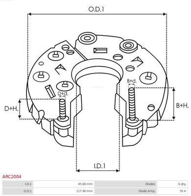 Rectifier, alternator ARC2004